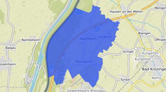 Bodenrichtwertkarte Hartheim am Rhein